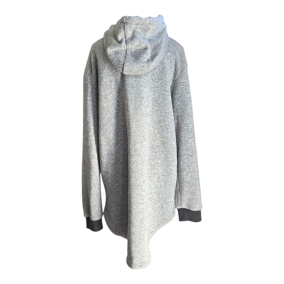 Cabin Fever Gray Women's Oversized Hoodie With Zippered Pockets Size XL - Picture 3 of 8